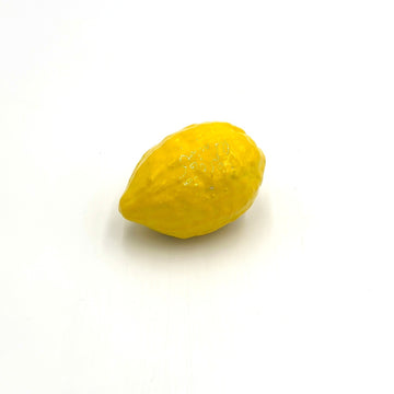 Hand Enameled Ceramic Lemon