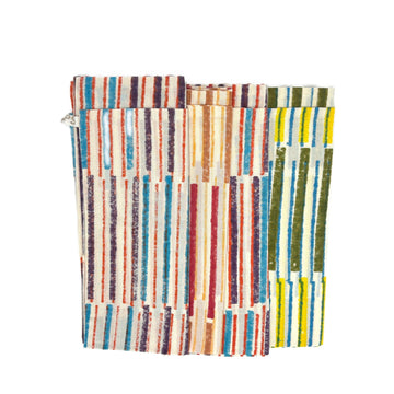 Set of 4 Hand Blocked Napkins in Candy Stripe Mix