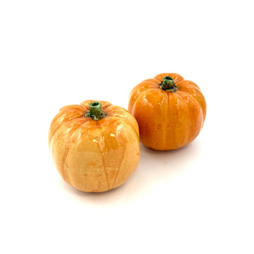 Hand Enameled Ceramic Pumpkin