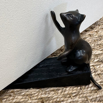 Bronze Kitten Doorstop