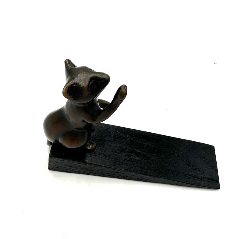 Bronze Kitten Doorstop