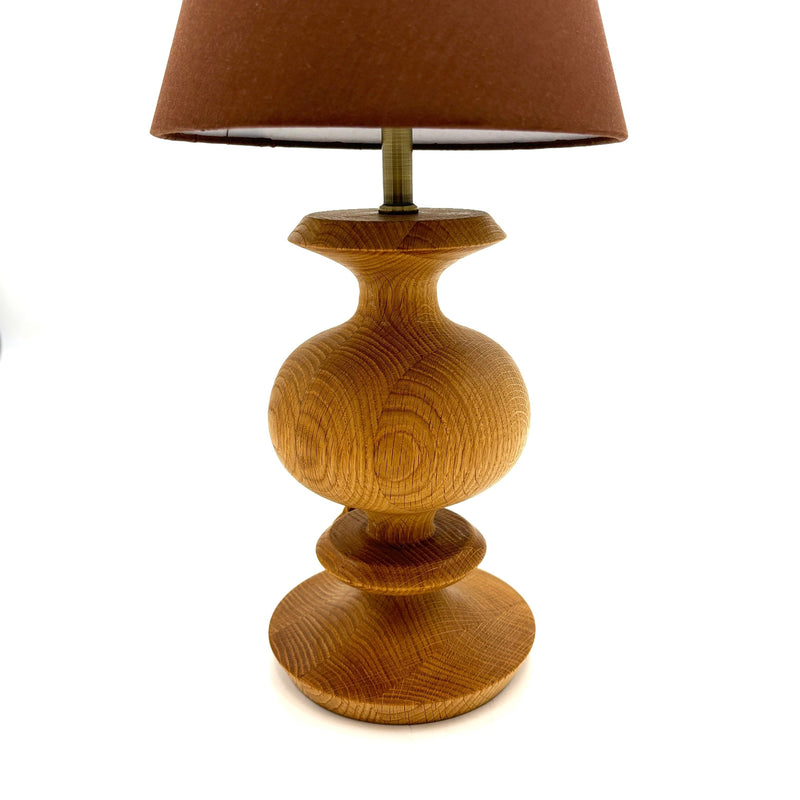 Hand-Turned Wooden Lamp, Medium