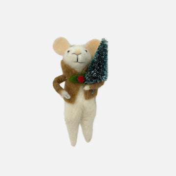 Christmas Tree Felt Mouse Ornament