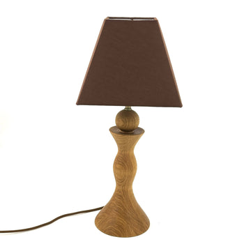 Hand-Turned Wooden Lamp, Large