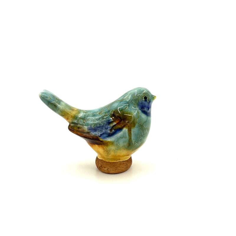 Medium Songbird, Blue Green, Brown, Blue