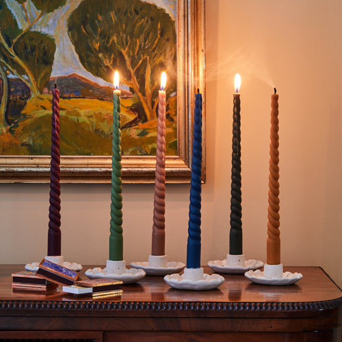 Hand Thrown Fluted Candle Holder