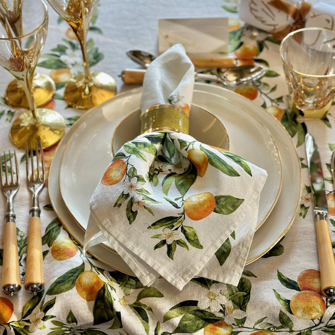 Summerill & Bishop L'Orangerie Linen Tablecloth