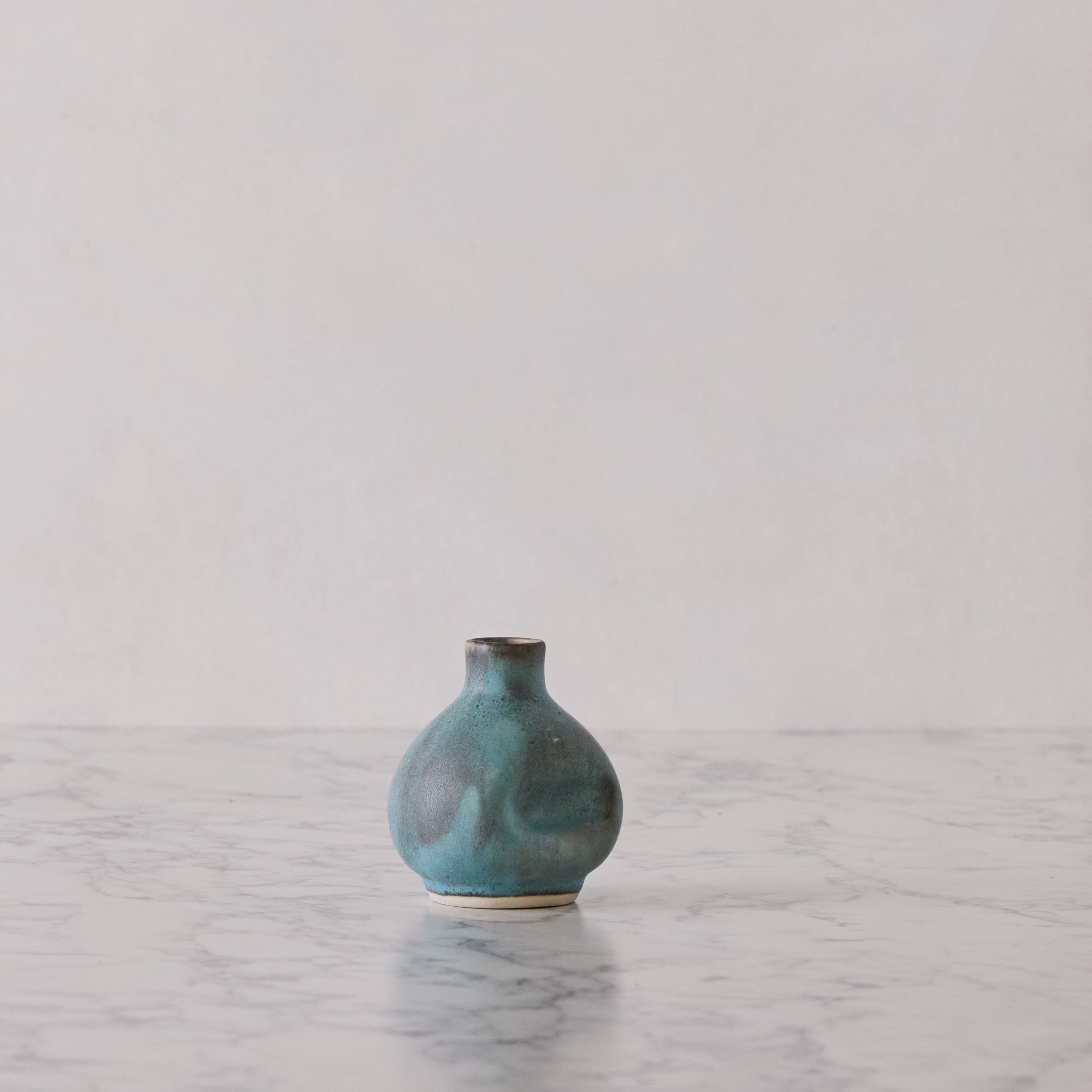 Matte Glazed Thumbprint Bulb Vase