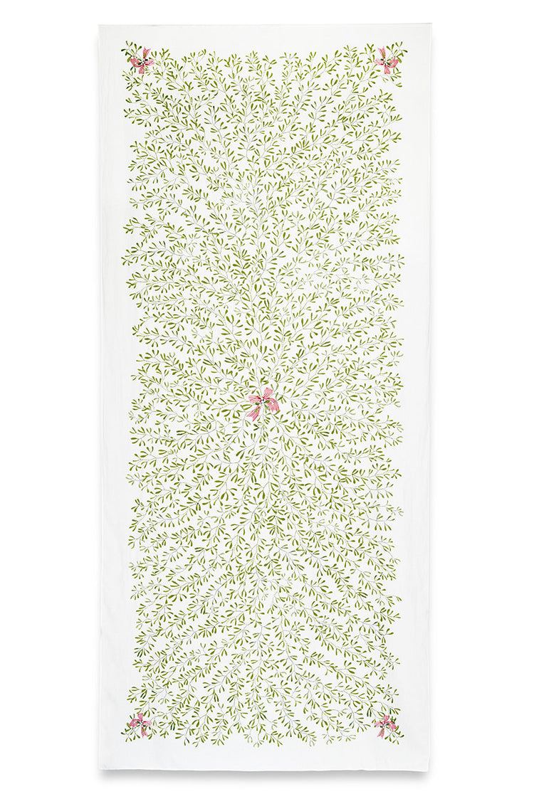 Summerill & Bishop Mistletoe Linen Tablecloth
