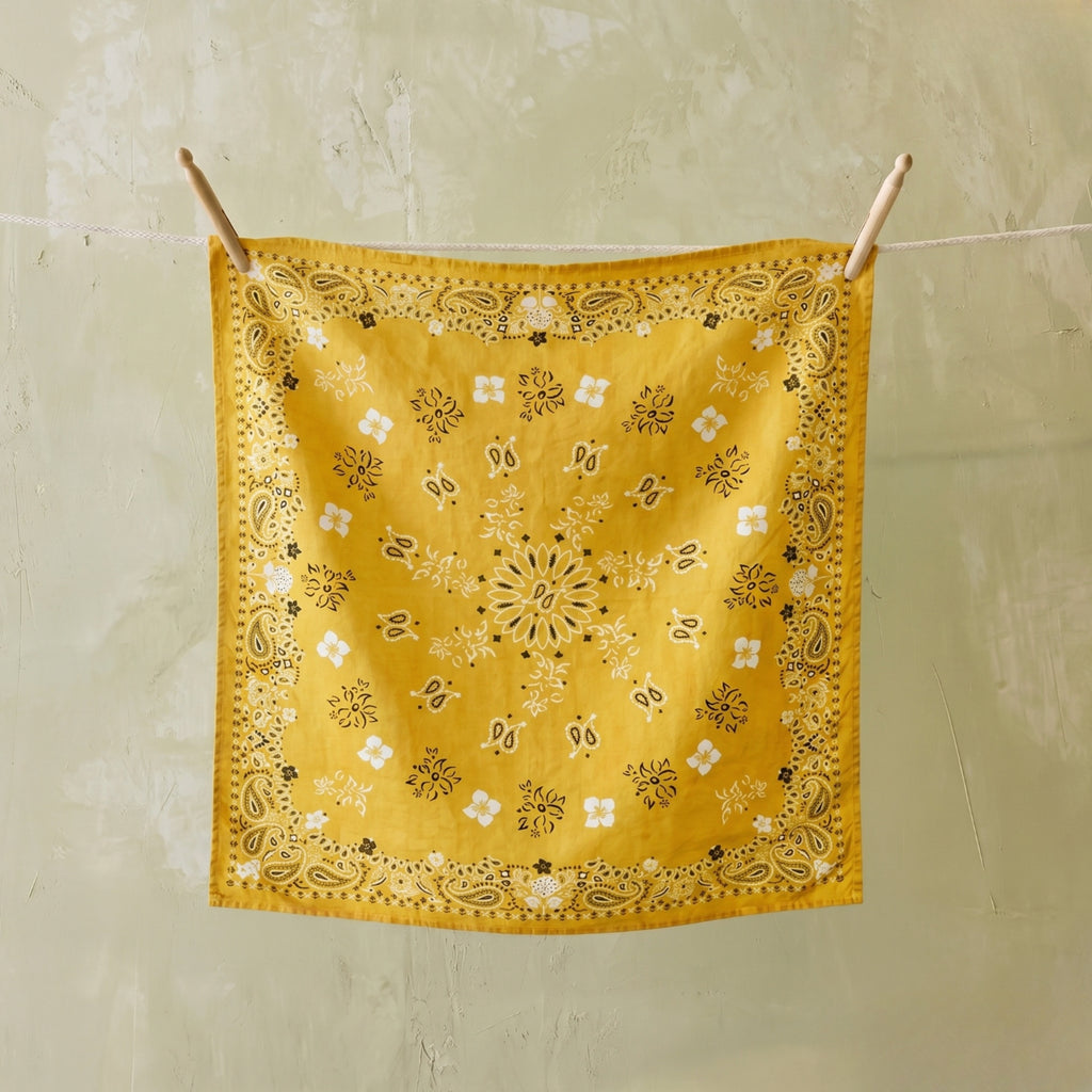 Summerill & Bishop 'Bandana' Linen Napkin in Lemon Yellow