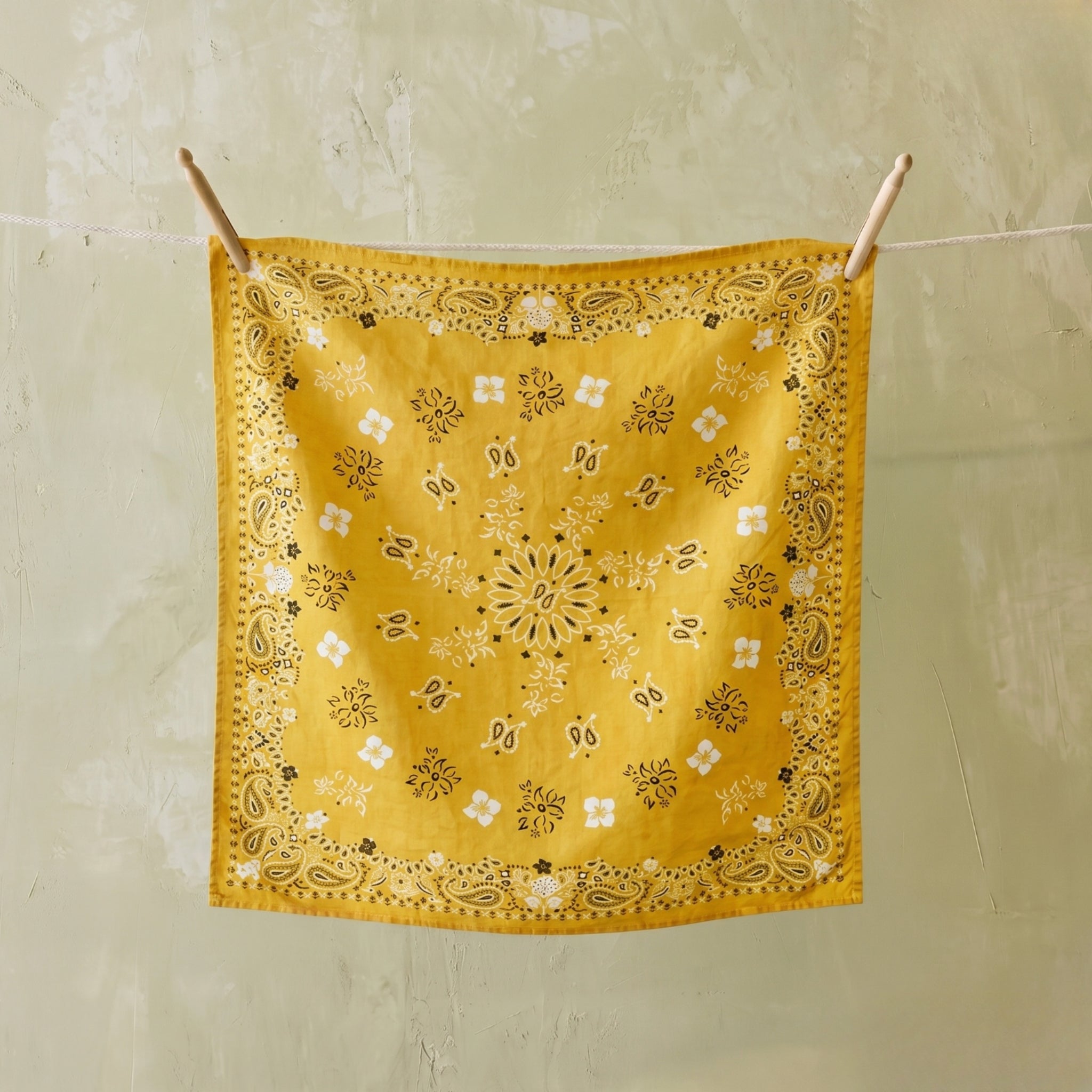 Summerill & Bishop 'Bandana' Linen Napkin in Lemon Yellow
