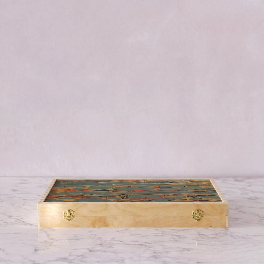 Backgammon Set, Sage Swirl
