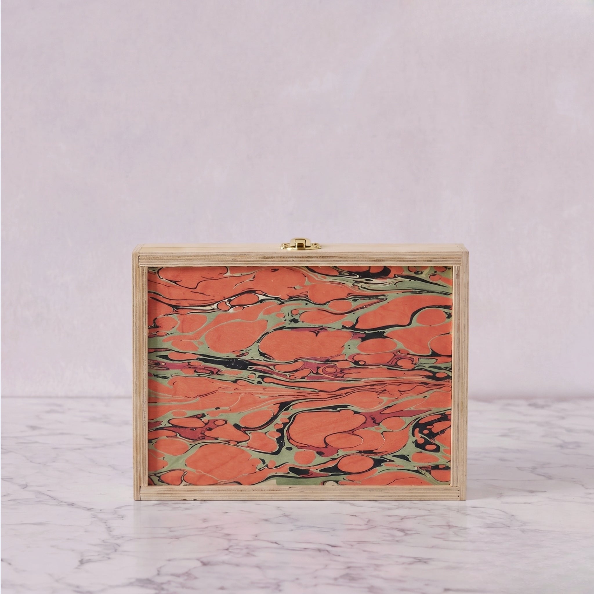Travel Backgammon Set, Salmon Swirl