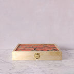 Travel Backgammon Set, Salmon Swirl