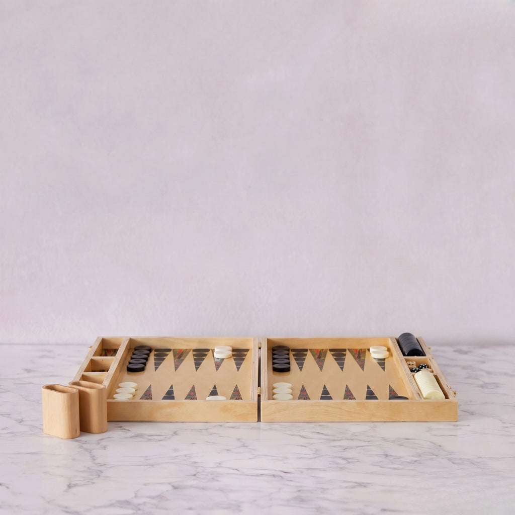 Backgammon Set, Sage Swirl