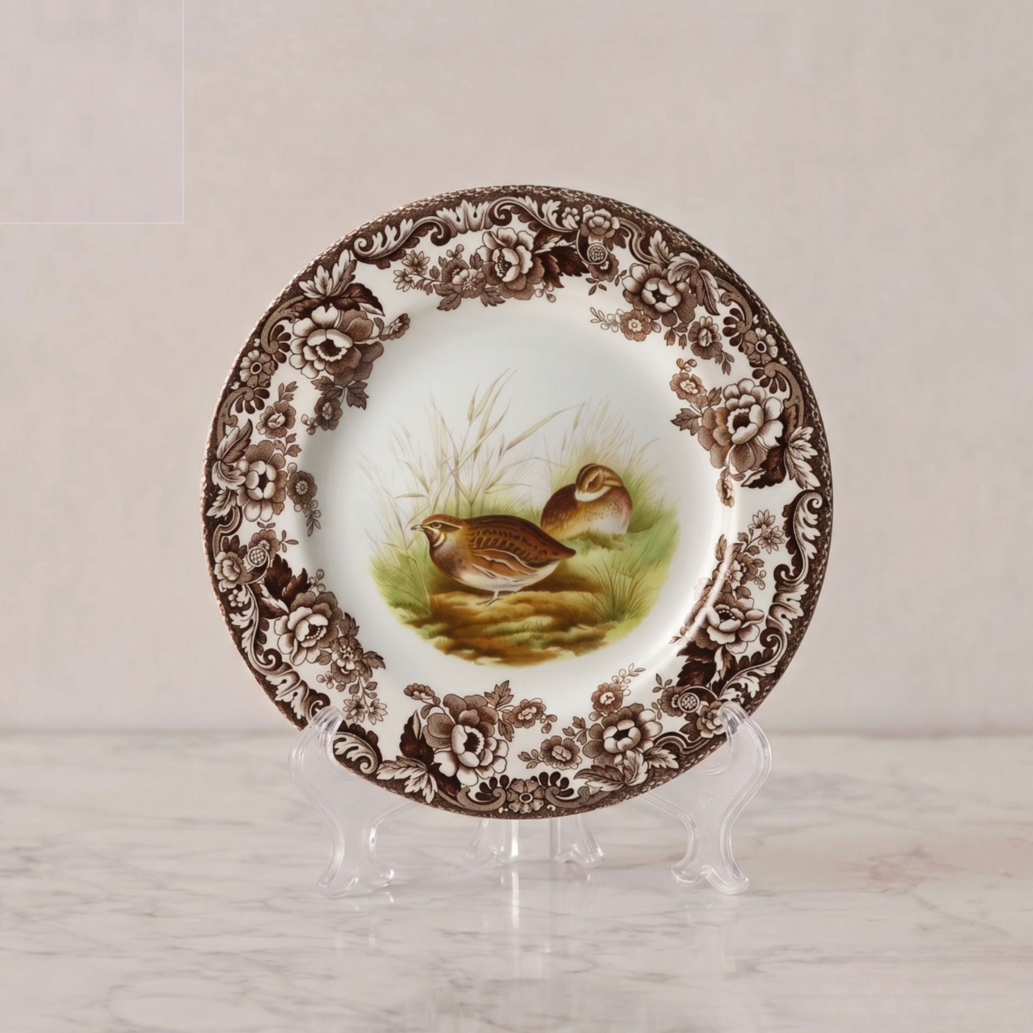 Spode Woodland Plate, Quail