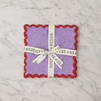Set of 4 Lilac Linen Cocktail Napkins