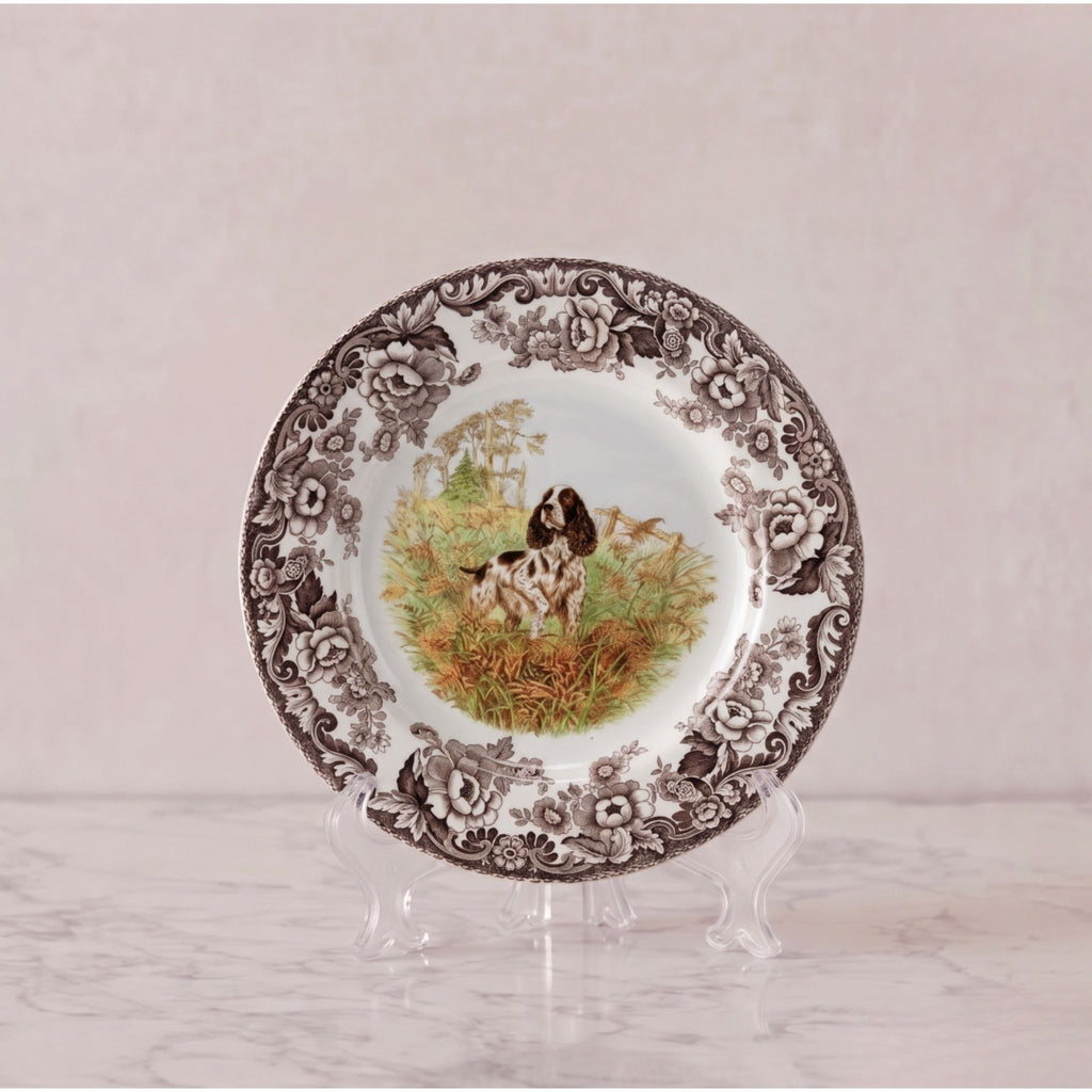 Spode Woodland Plate, English Springer Spaniel