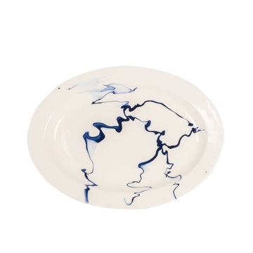 Christopher Spitzmiller Oval Platter, Delft Blue