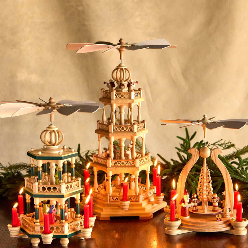 Two-Tiered Hand Painted German Nativity Carousel