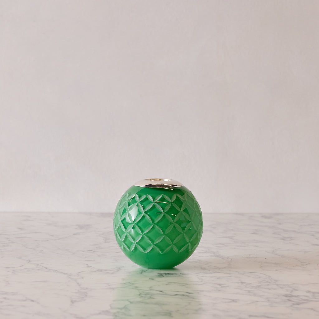 Large Crystal & Sterling Match Striker, Emerald
