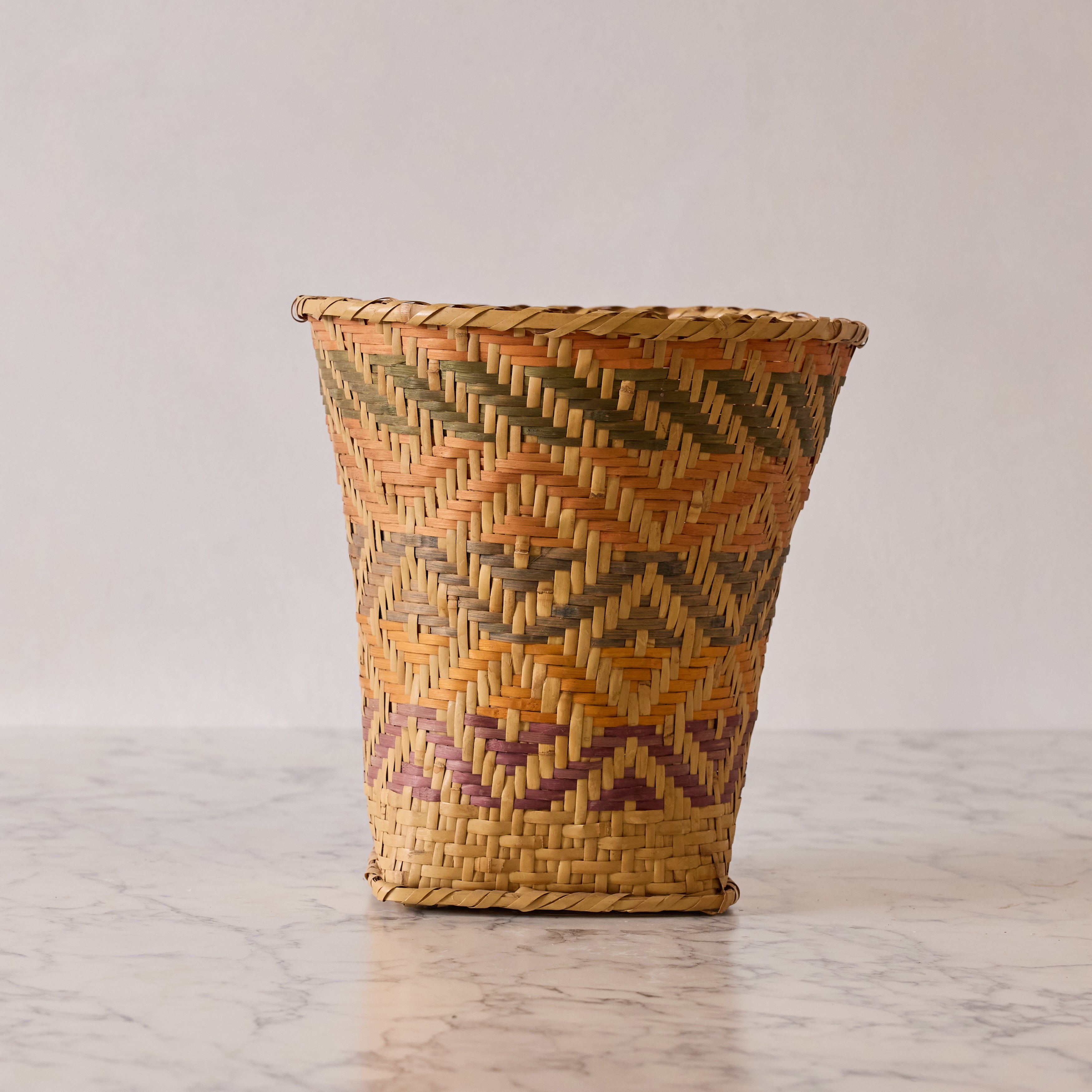 Vintage Mississippi Choctaw Basket, Earth Tone