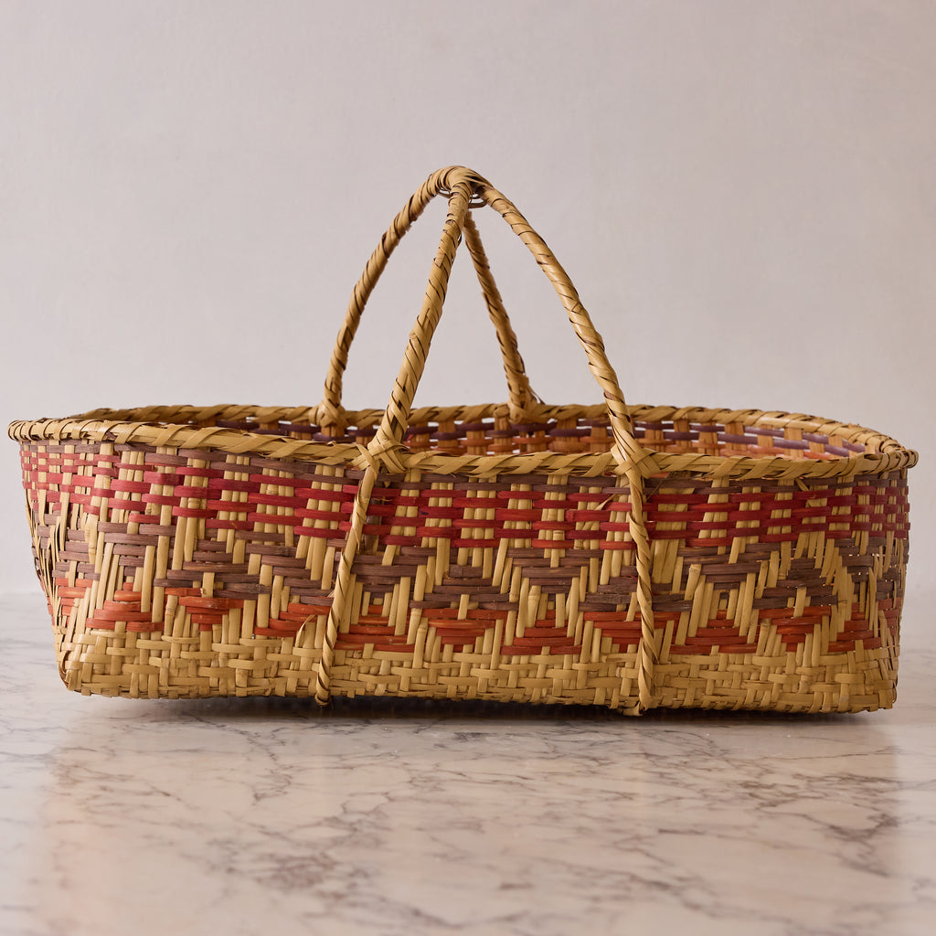 Vintage Mississippi Choctaw Basket, Extra Large with Handles