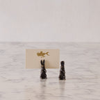 Pair of Bronze Bunny Place Card Holders