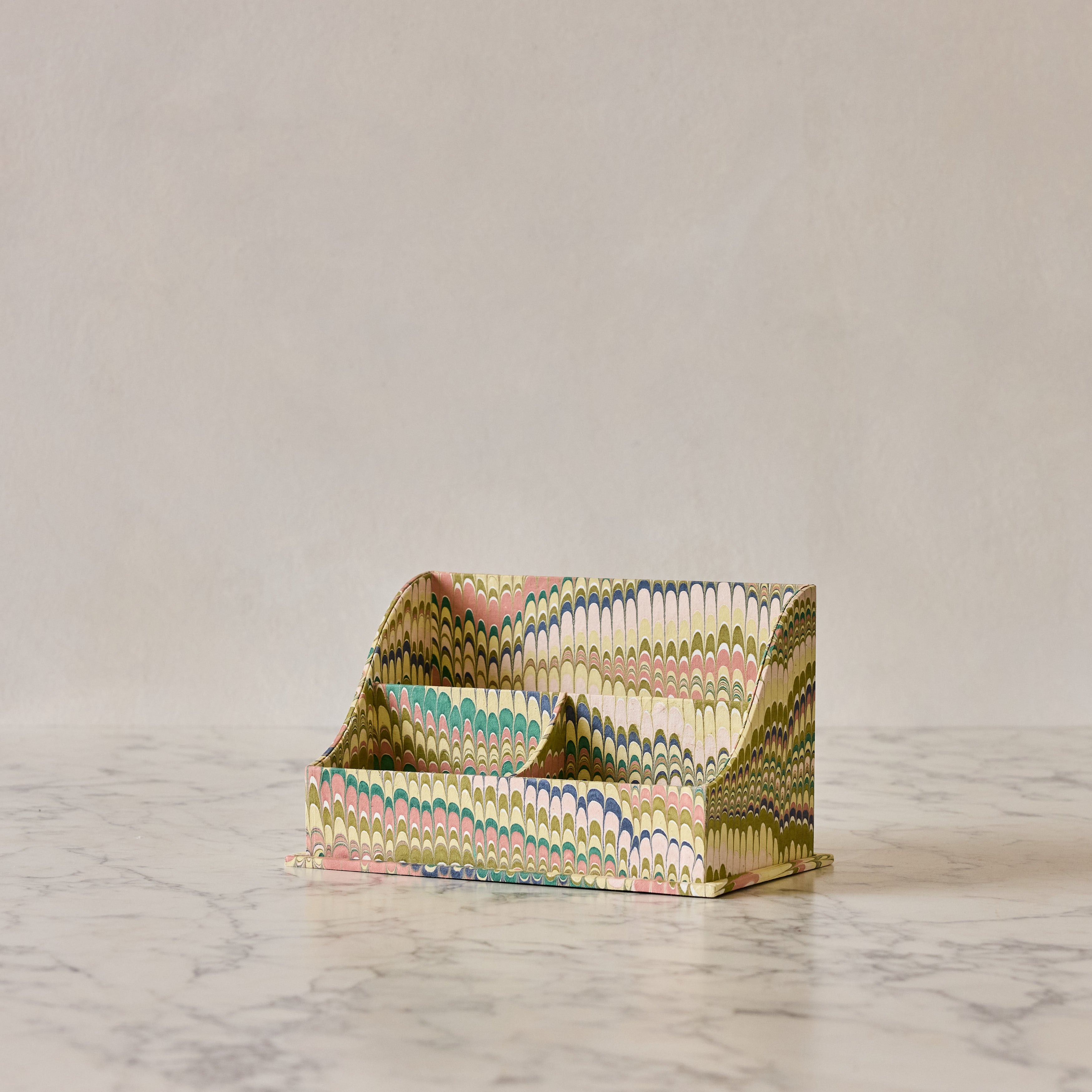 Marbled Letter Holder, Olive