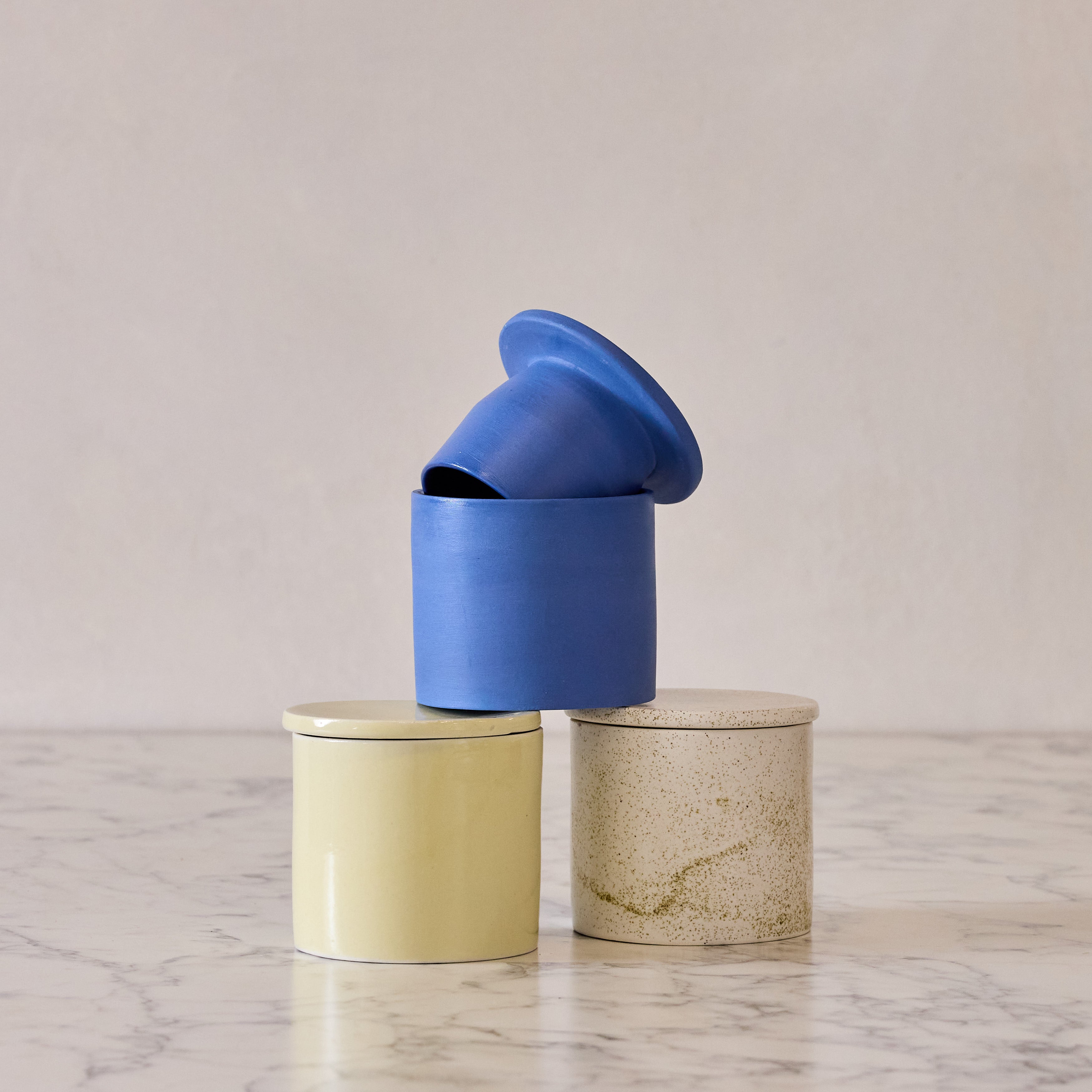 Ceramic Butter Keeper in Matte Cobalt