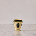 Mochaware Urn Vase, Yellow