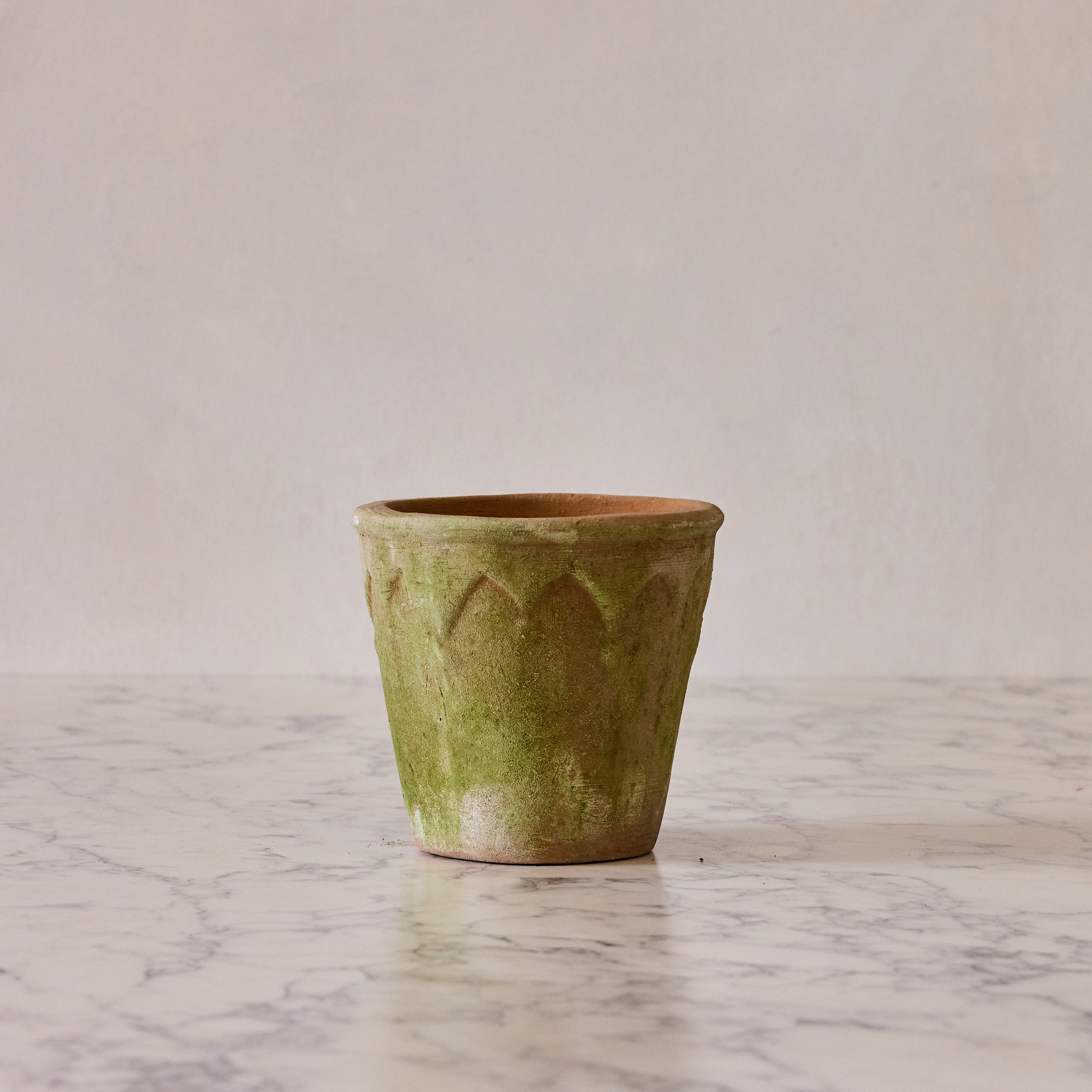 Medium Aged Harlequin Terracotta Planter