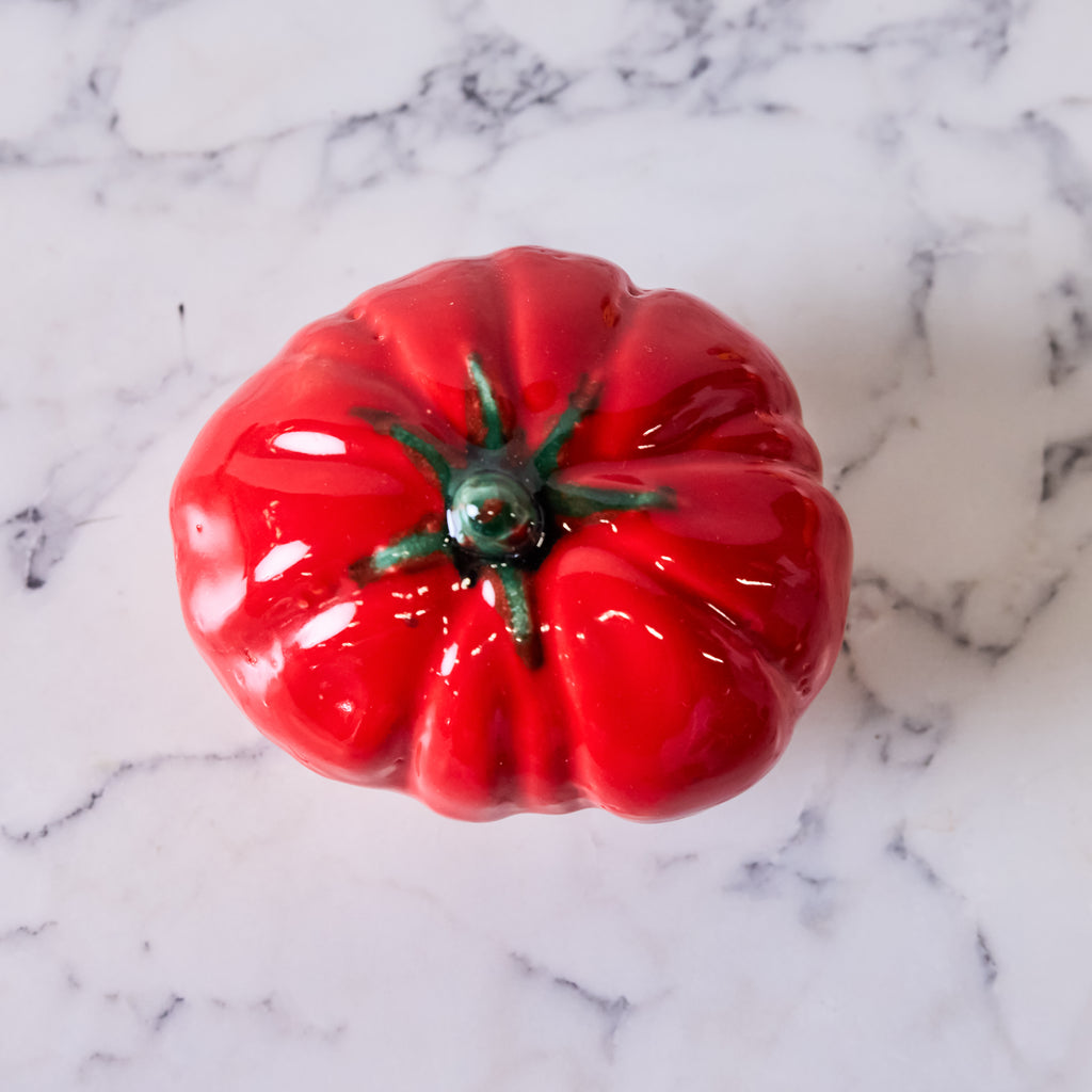 Hand Enameled Ceramic Tomato