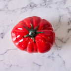 Hand Enameled Ceramic Tomato