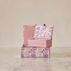 Block-Print Keepsake Box in Pink Trellis, Small