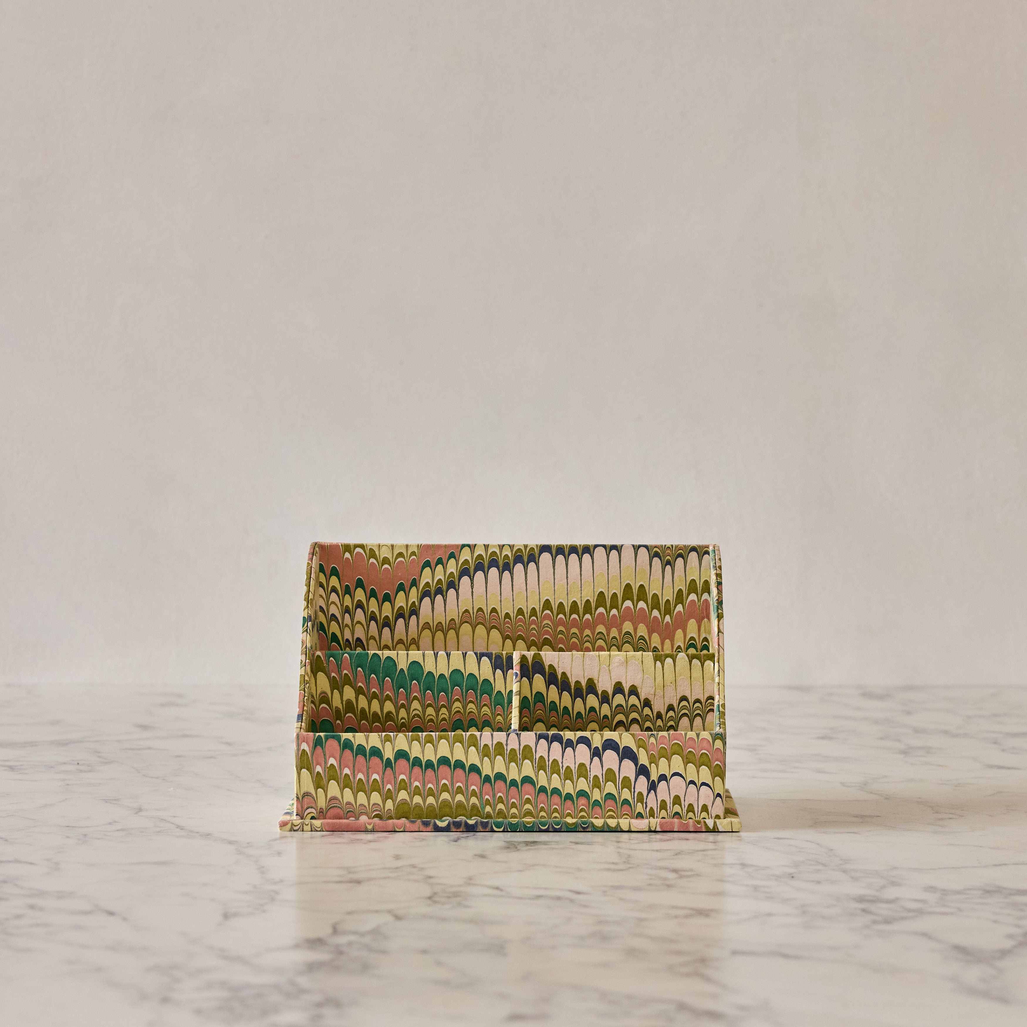 Marbled Letter Holder, Olive