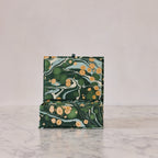 Block-Print Keepsake Box in Green Peacock, Large