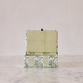 Block-Print Keepsake Box in Green Trellis, Large