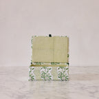Block-Print Keepsake Box in Green Trellis, Large