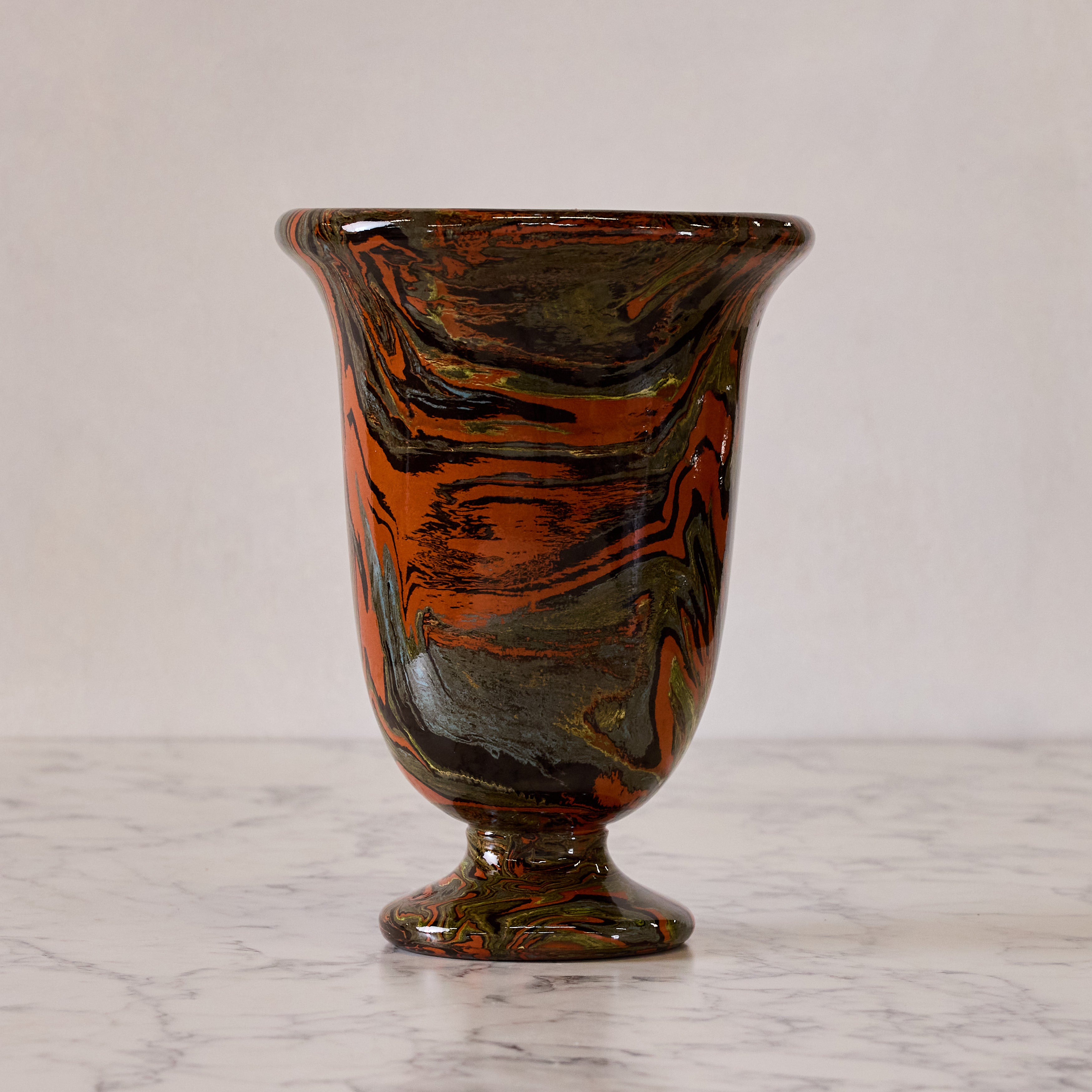 Large French Marbled Vase