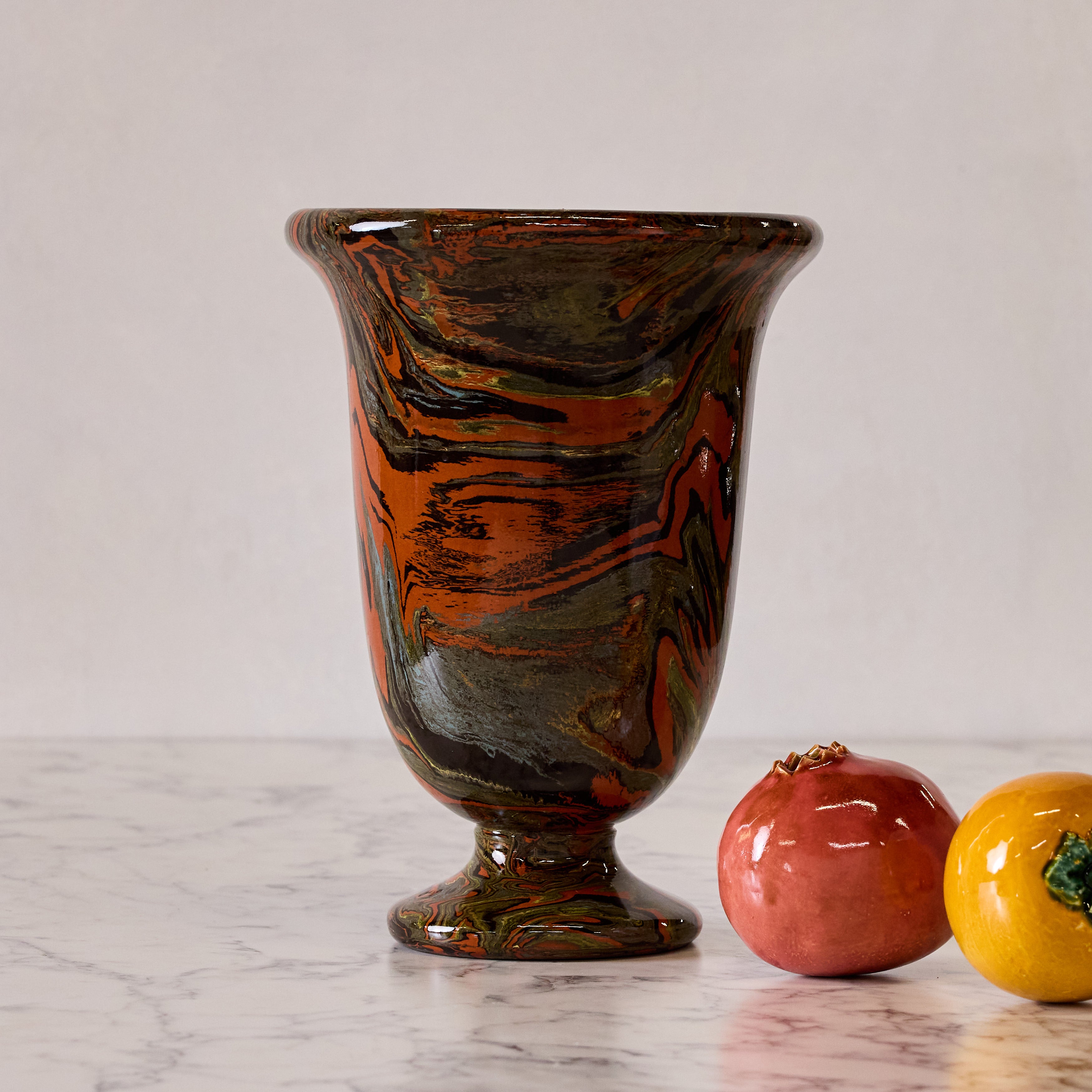 Large French Marbled Vase