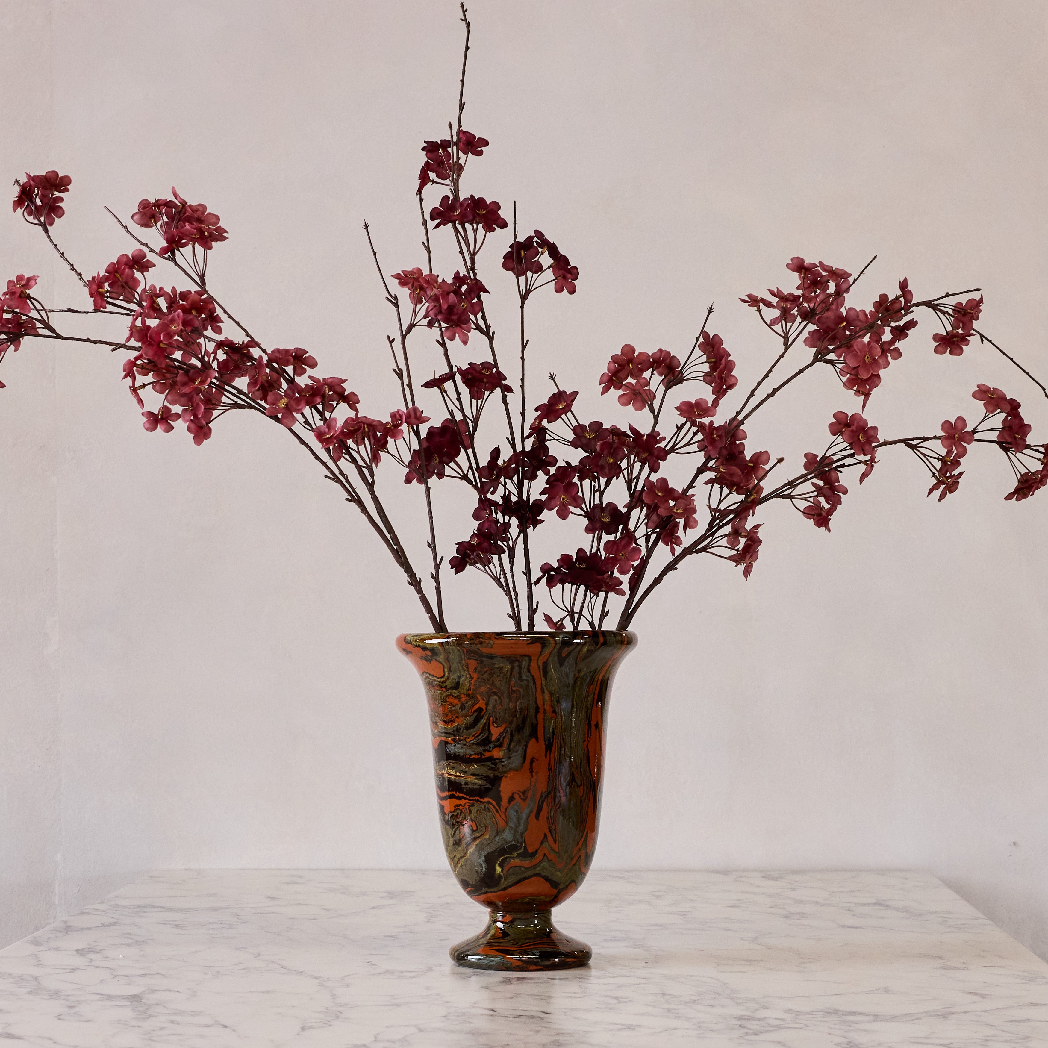 Large French Marbled Vase