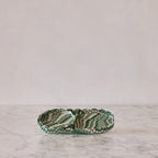 Marbled Oval Scalloped Tray Set, Green & Pink