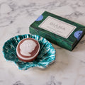 Sea Green on White Shell Dish and Soap Gift Set, Multiple Options