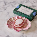 Pink on White Shell Dish and Soap Gift Set, Multiple Options