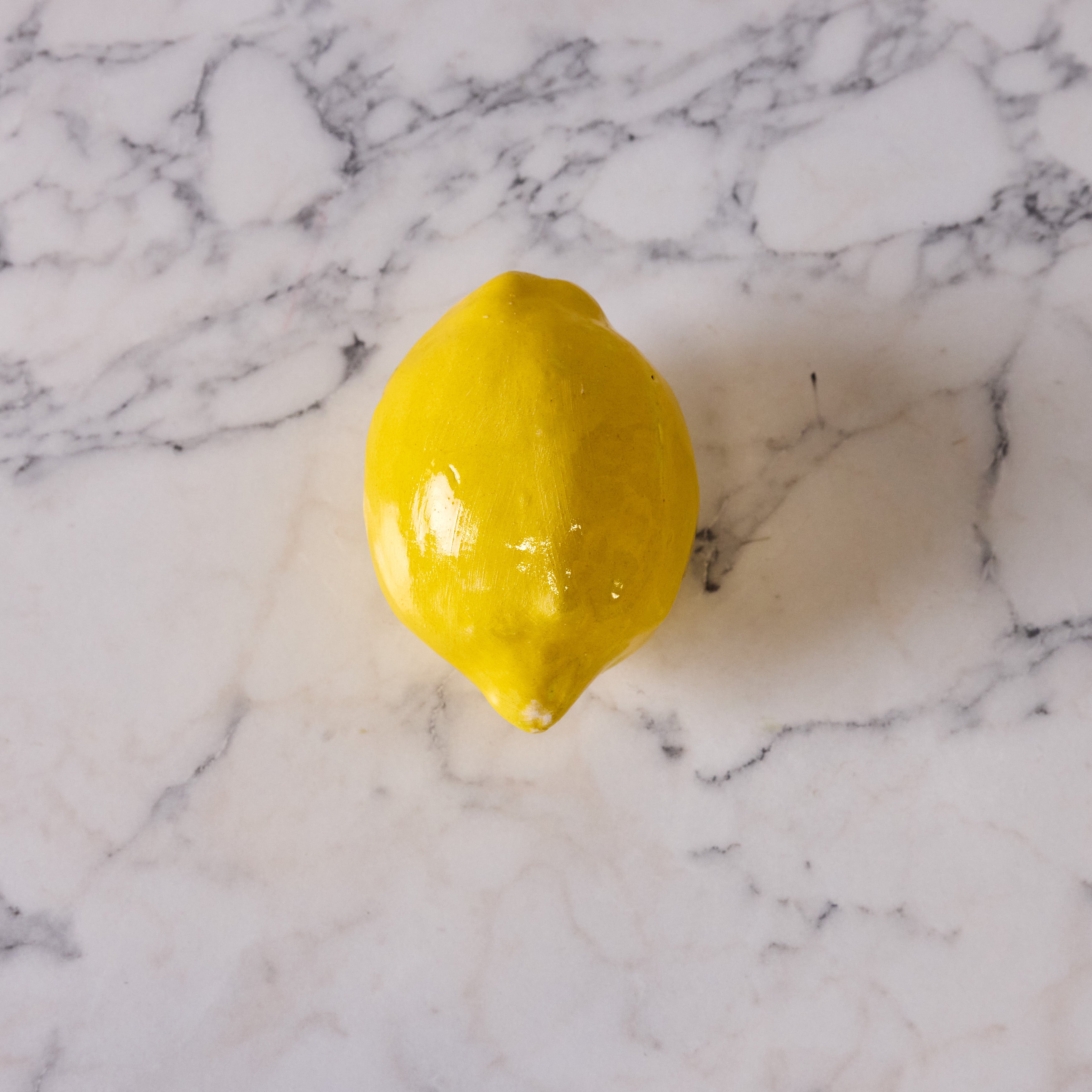 Hand Enameled Ceramic Lemon
