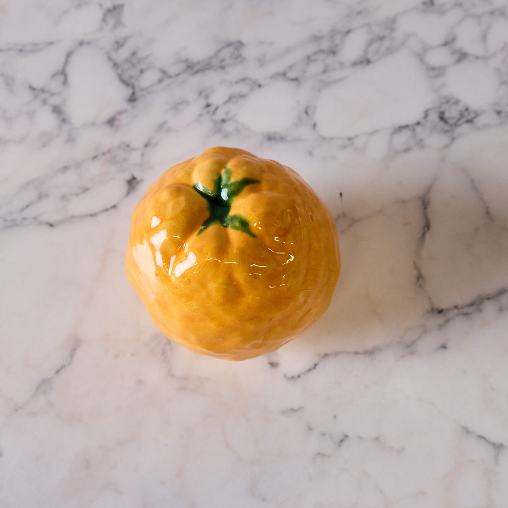 Hand Enameled Ceramic Bitter Orange