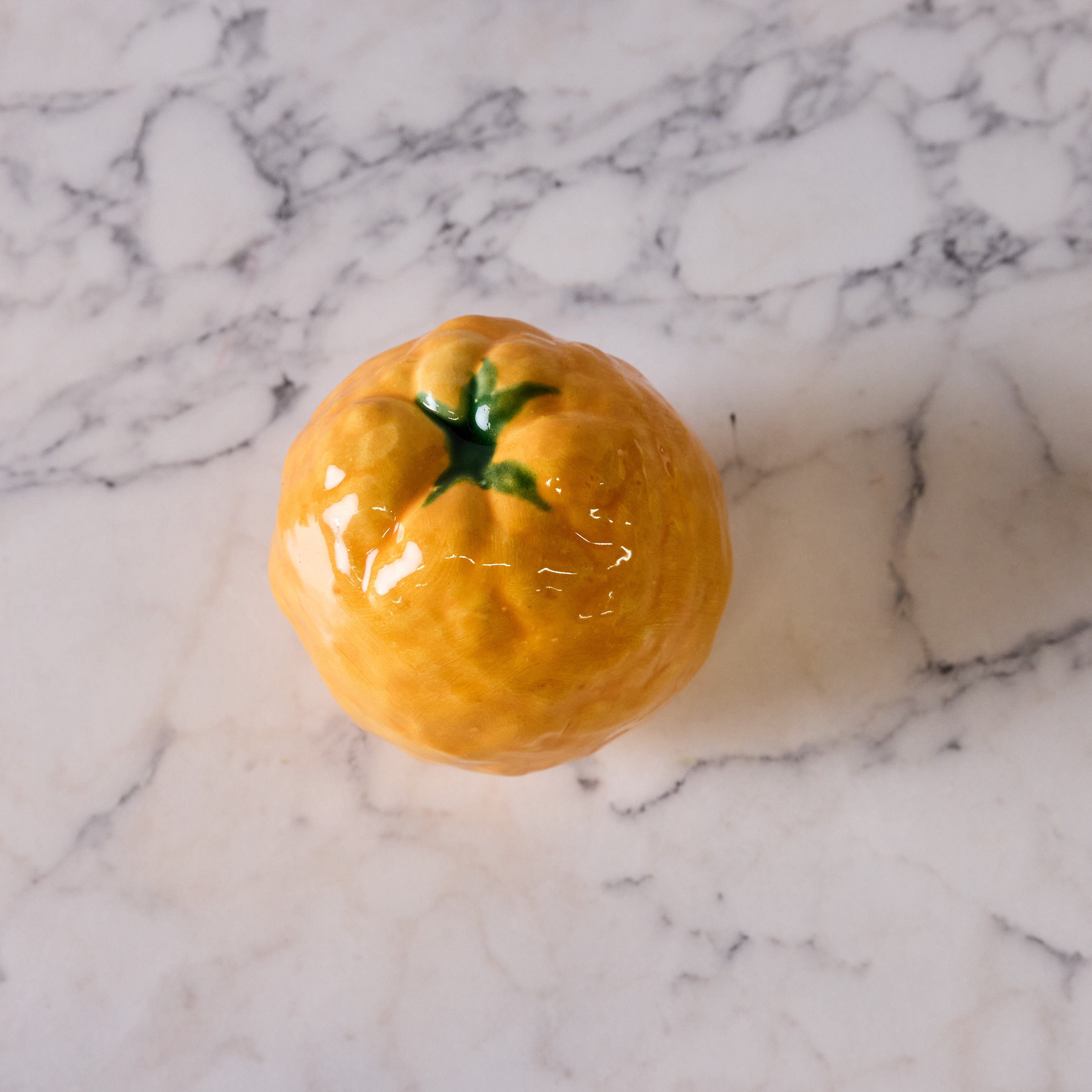 Hand Enameled Ceramic Bitter Orange