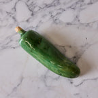 Hand Enameled Ceramic Green Chili Pepper, Large