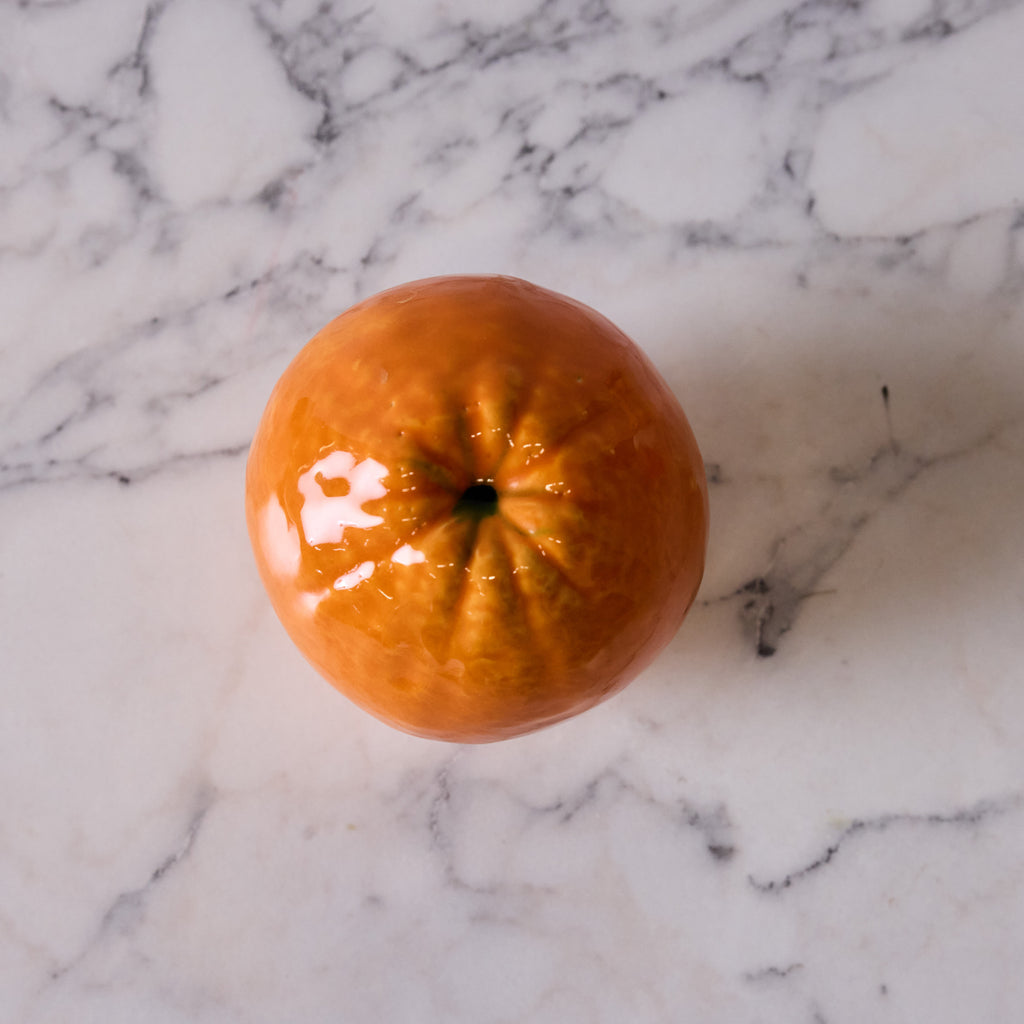 Hand Enameled Ceramic Orange